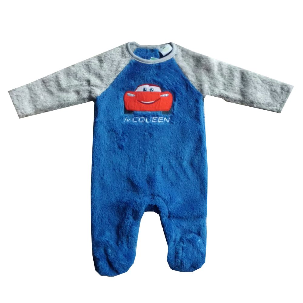 Disney Cars Anzug, Overall, Coral Fleece, blau-grau, Gr. 62-92